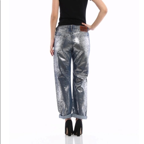 GOLDEN GOOSE OVERSIZED BOYFRIEND GLITTER JEANS - Picture 2 of 11